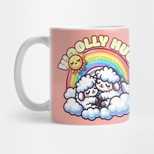 Cute Sheep Love a Mother and Child Design Mug